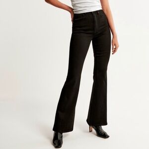 Abrecrombie and Fitch Ultra High Rise Stretch Flare Jeans - Black